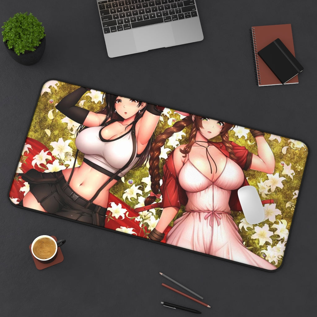 Tifa And Aerith Kawaii Mousepad - Cute Desk Mat - MTG Playmat