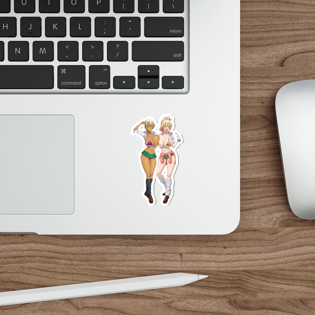 Thick Bikini Yame Yukana and Honjou Ranko My First Girlfriend Is a Gal Waterproof Sticker - Ecchi Vinyl Decal