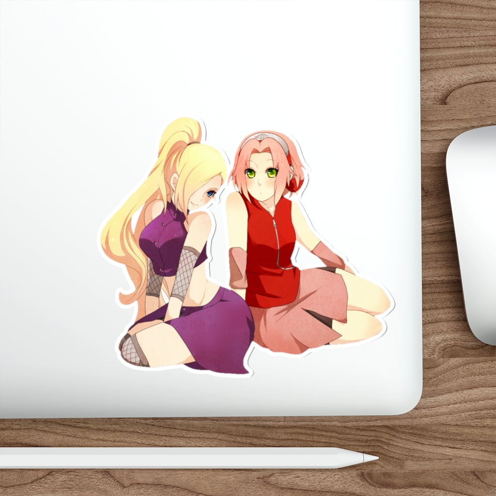 Sakura and Ino Naruto Waifus Waterproof Sticker - Ecchi Vinyl Decal