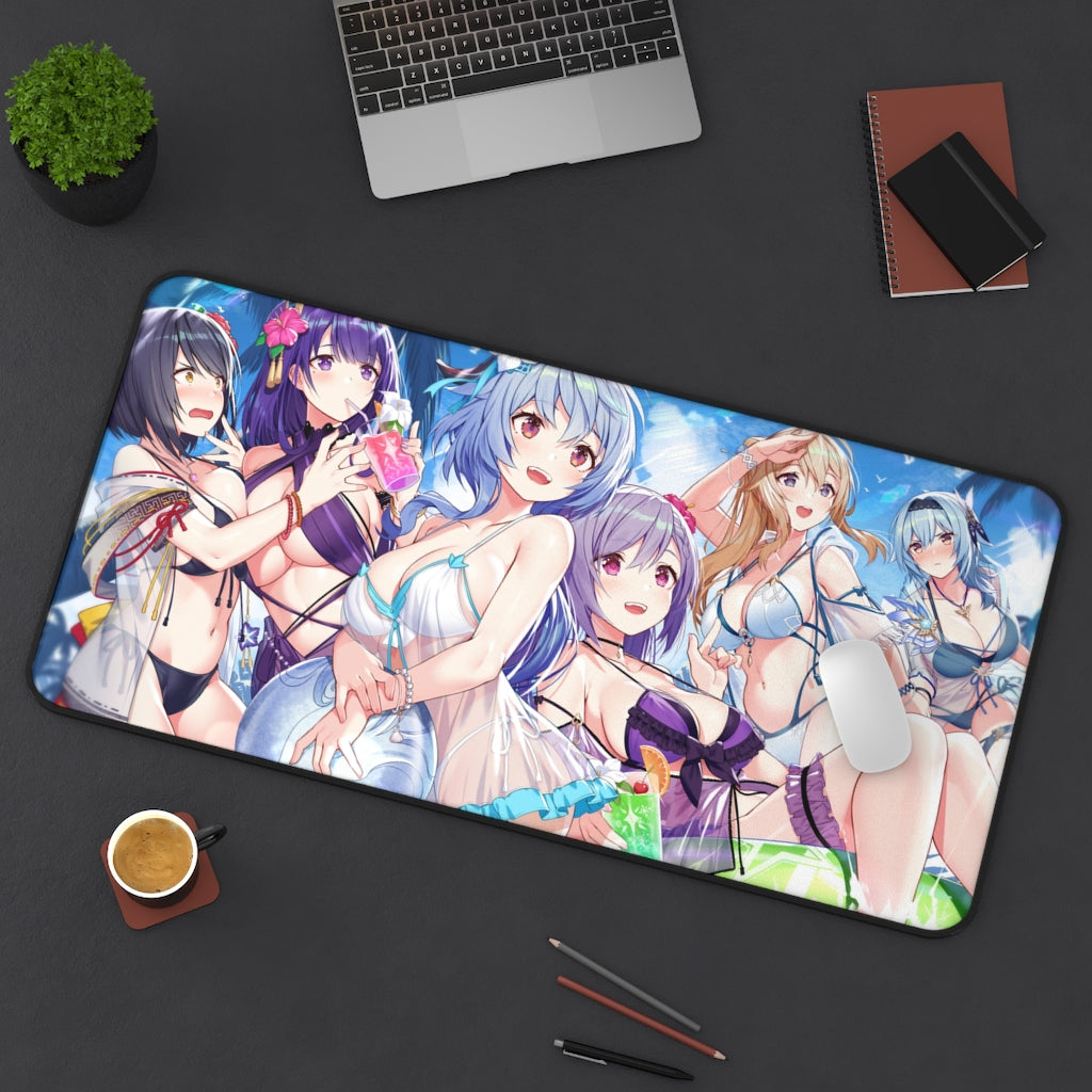 Genshin Impact Bikini Gang Desk Mat - Non Slip Mousepad