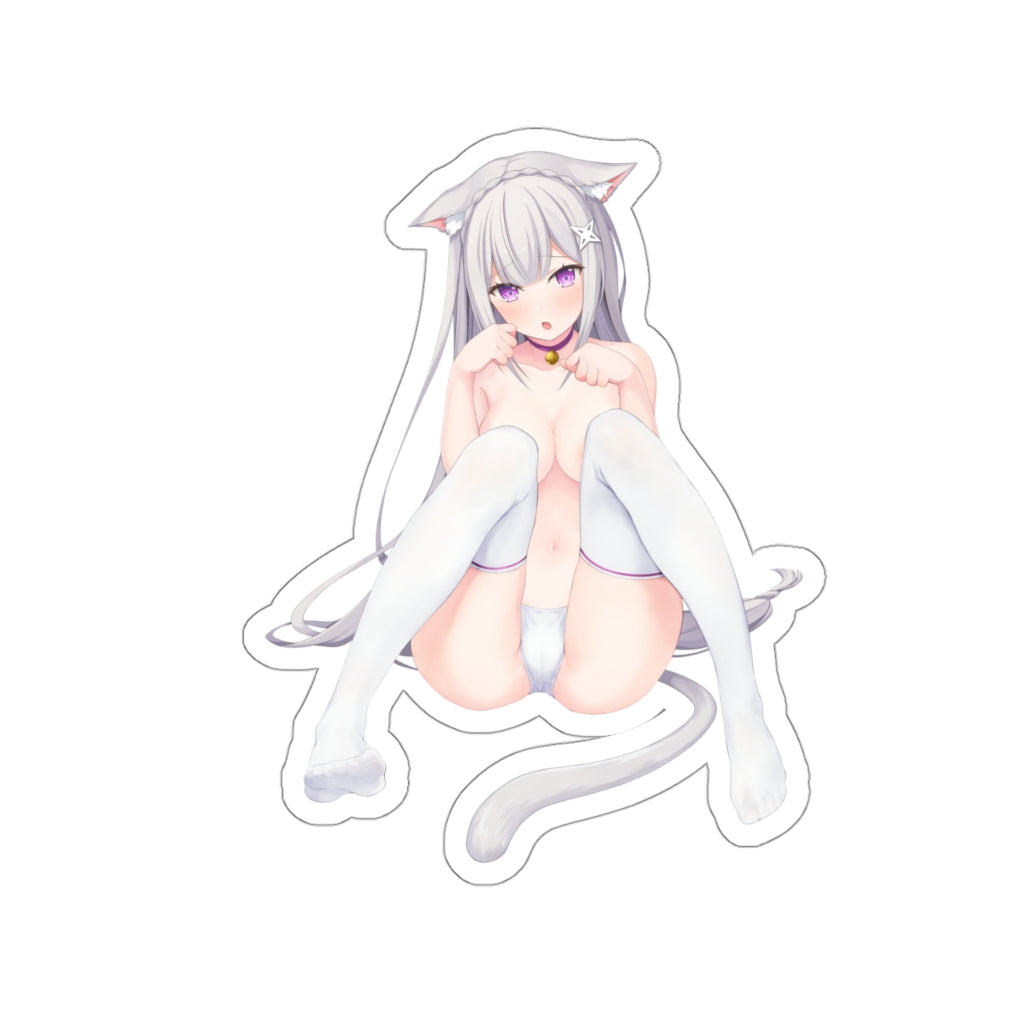 Re Zero Emilia Sexy Neko Anime Girl Waterproof Sticker - Ecchi Vinyl Decal