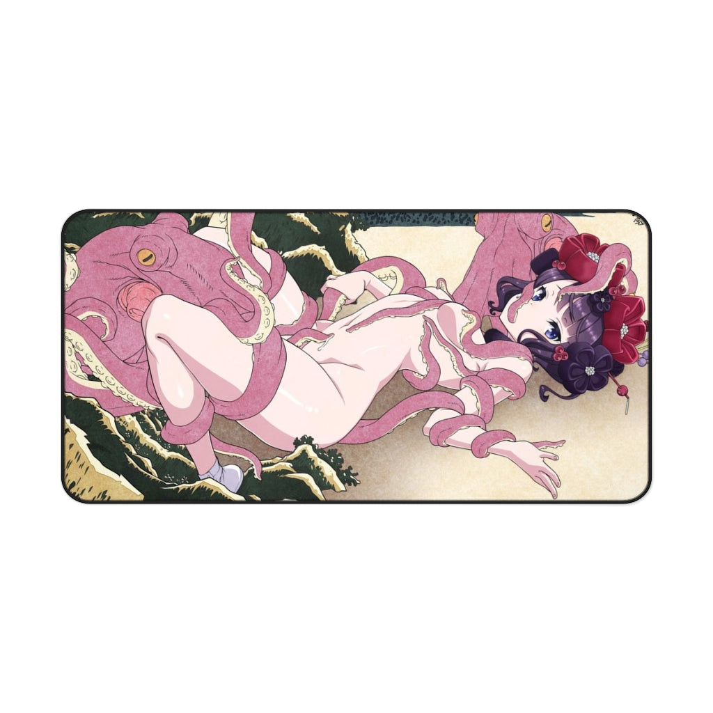 Katsushika Hokusai Hentai Tentacle Fate Grand Order Desk Mat - Lewd Mousepad - Anime Girl Playmat