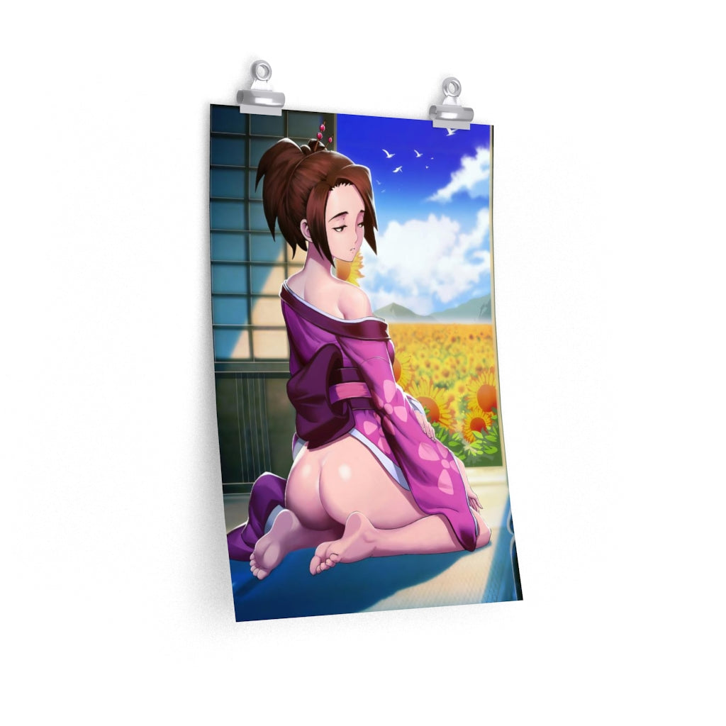 Affiche Ecchi Nude Butt Fuu Samurai Champloo - Affiche verticale mate de qualité supérieure obscène - Art mural pour adultes