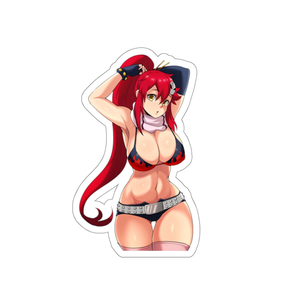 Autocollant imperméable épais de Gurren Lagann Yoko Littner - Décalcomanie en vinyle Ecchi