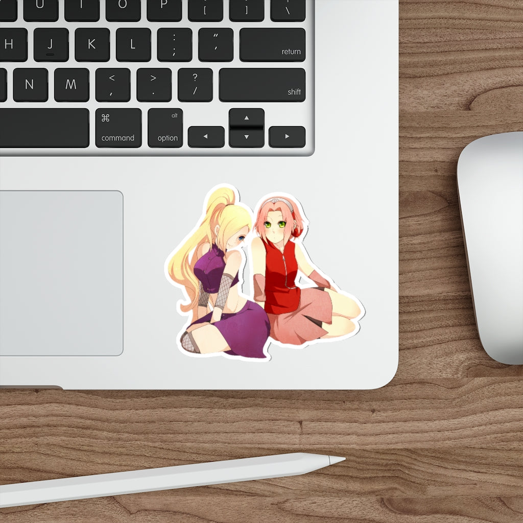 Sakura and Ino Naruto Waifus Waterproof Sticker - Ecchi Vinyl Decal