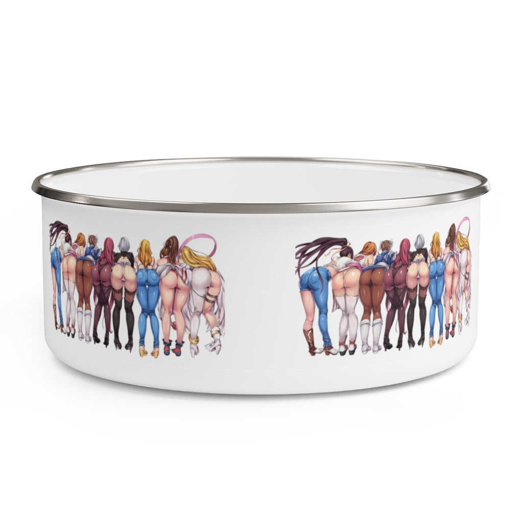 Anime Butts and Video Game Asses Enamel Bowl