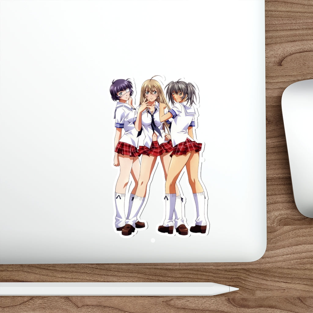 Ikkitousen Sexy School Girl Uniforms Waterproof Sticker - Ecchi Vinyl Decal