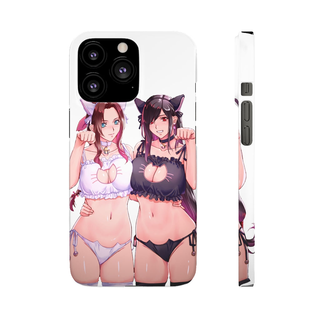 Tifa and Aerith Anime Phone Case - Final Fantasy Kawaii Aesthetic Snap Case