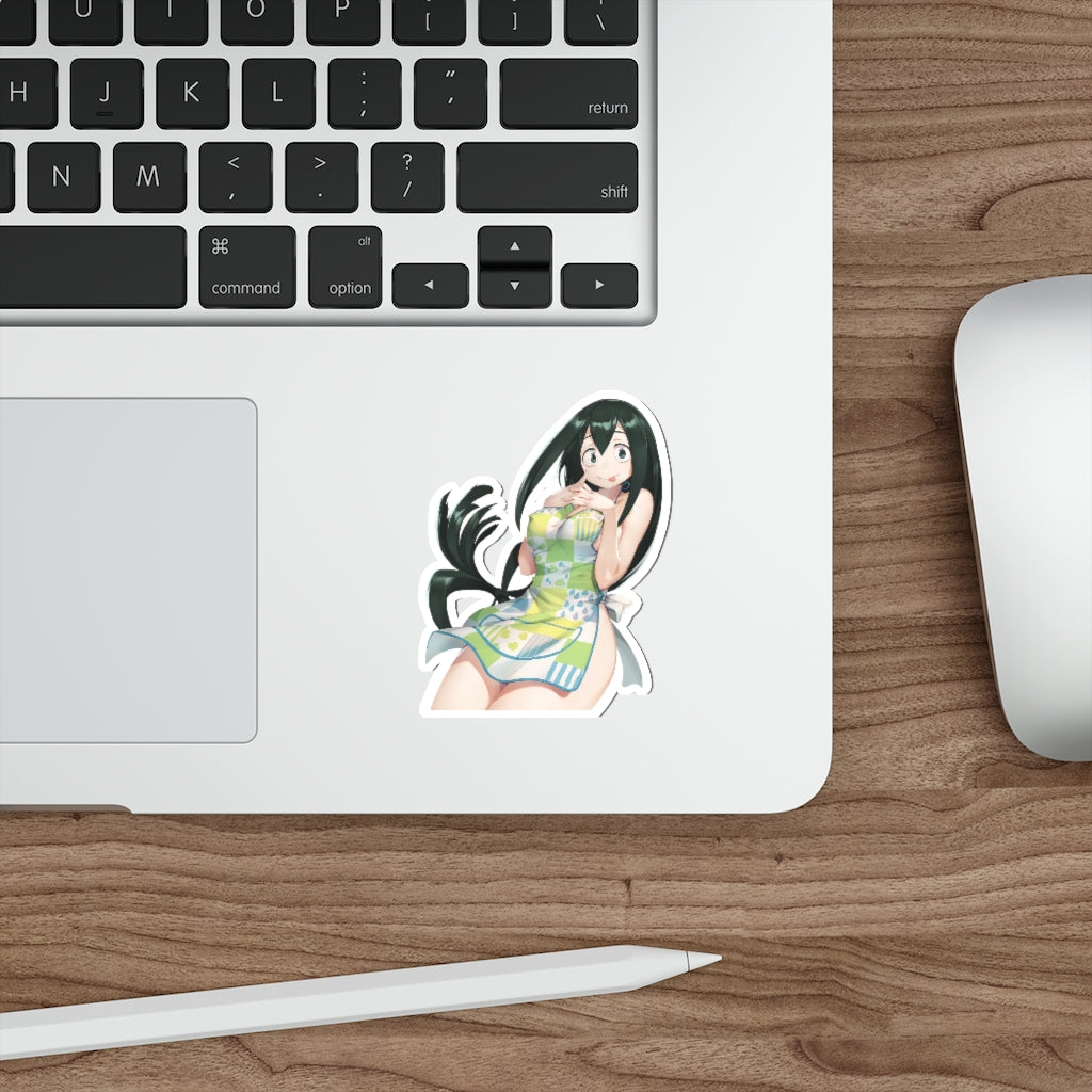 Tsuyu Asui Sexy Apron Waterproof Sticker - Ecchi Anime Froppy My Hero Academia Vinyl Car Decal