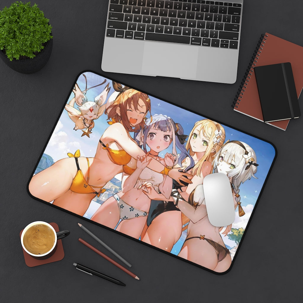 Atelier Ryza Sexy Mousepad - Bikini Waifus Desk Mat - Ecchi Gaming Playmat