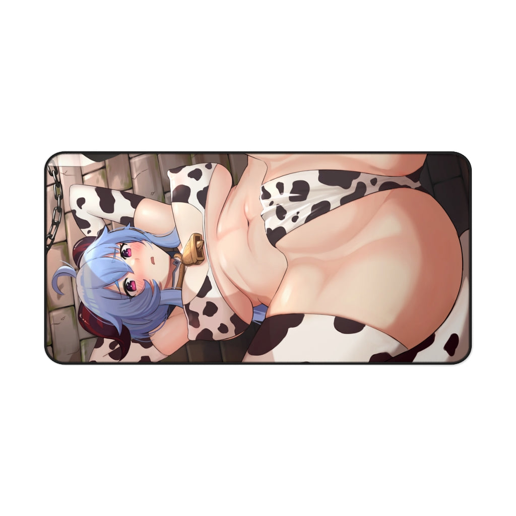 Sexy Cow Girl Bikini Ganyu Genshin Impact Desk Mat - Non Slip Mousepad