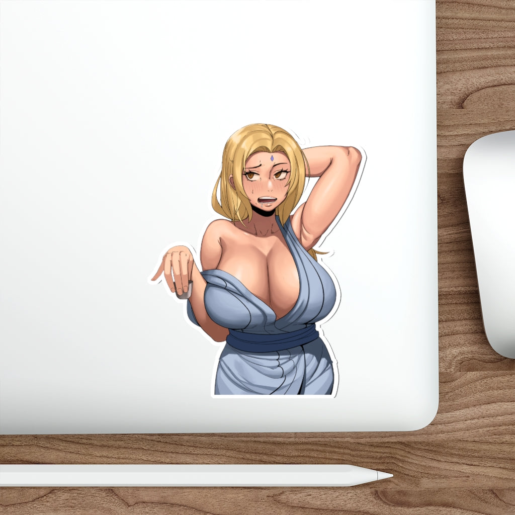 Sexy Drunk Tsunade Naruto Waterproof Sticker - Ecchi Vinyl Decal