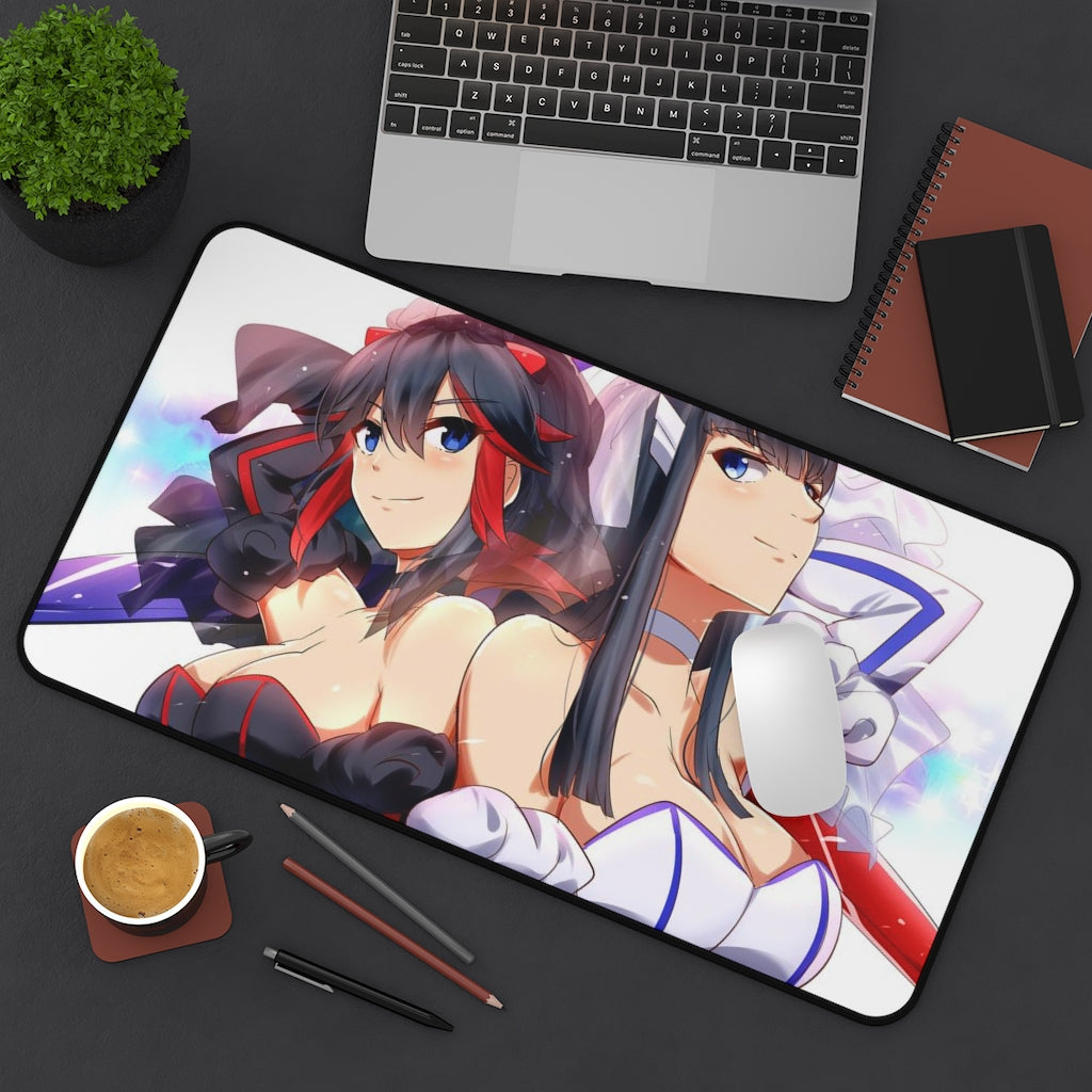 Kill La Kill Anime Mousepad - Ryuko Matoi and Satsuki Kiryuin Large Desk Mat - Ecchi Mouse Pad - Manga Playmat