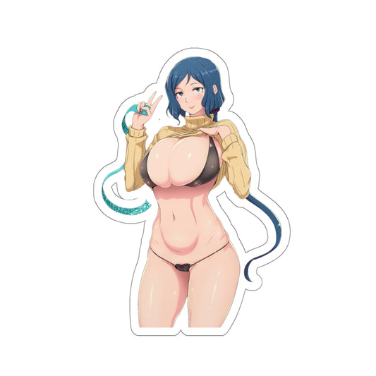 Autocollant imperméable à gros seins Gundam Rinko Iori - Autocollant en vinyle Ecchi - Autocollant d'anime obscène