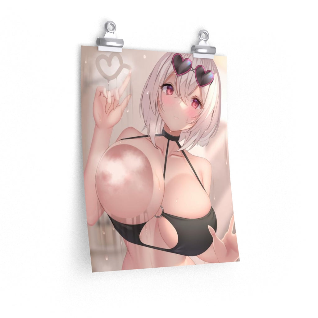 Sirius Shower Bikini Azur Lane Poster - Lewd Premium Matte Vertical Poster - Adult Wall Art