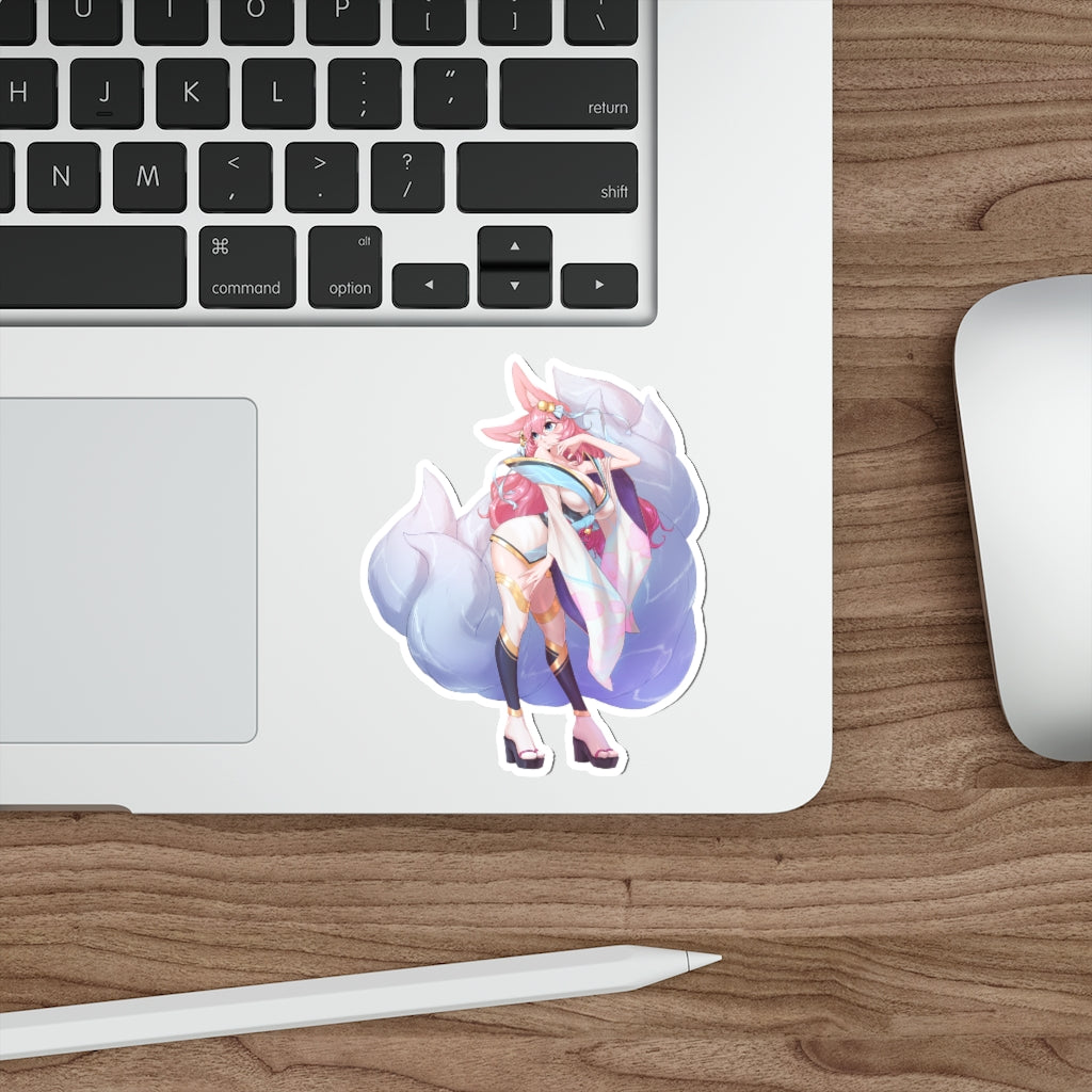 Ahri League of Legends Sexy Kimono Waterproof Sticker - Ecchi Vinyl Decal