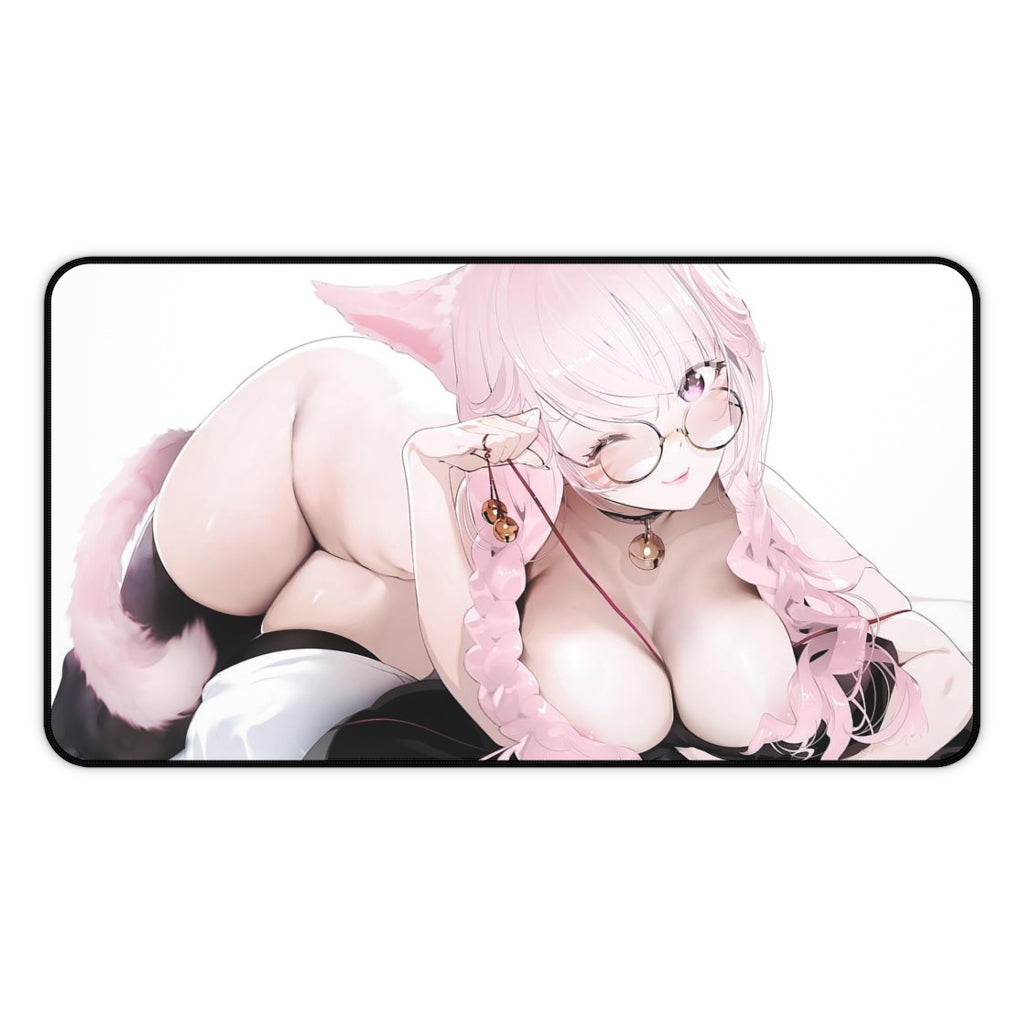 Final Fantasy XIV Sexy Mousepad - Thick Miqo'Te Desk Mat - Ecchi Playmat