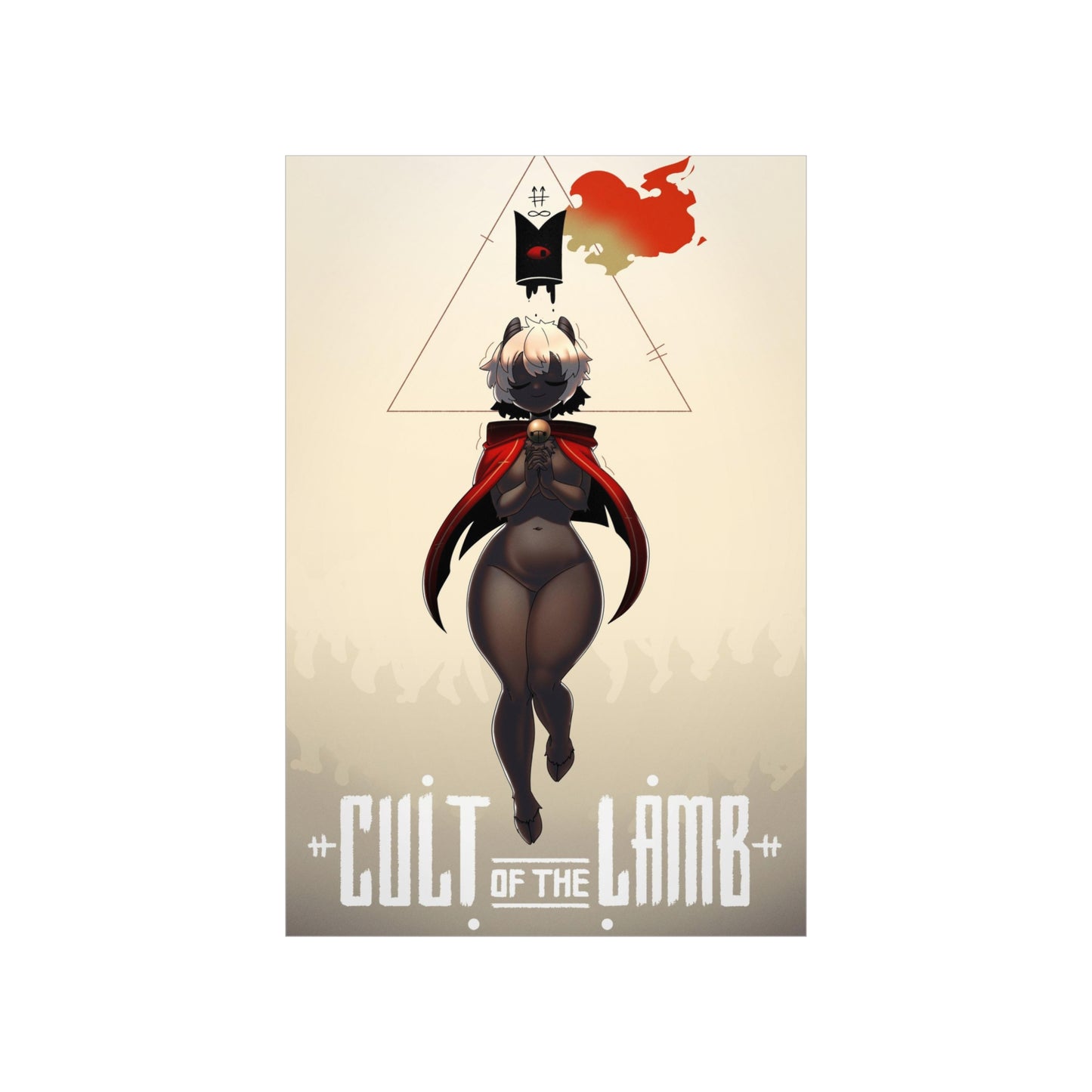 Cult of the Lamb Poster - Ecchi Waifu Parody Gaming Decor Wall Art - Premium Matte Vertical Poster