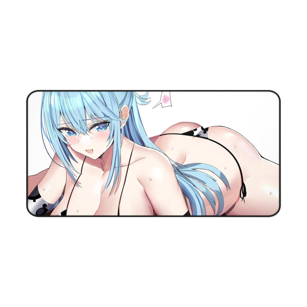 Konosuba Aqua Sexy Mousepad - Thick Cow Girl Waifu Desk Mat - Ecchi Anime Playmat