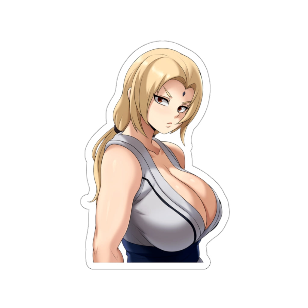 Busty Tsunade Naruto Peeker Waterproof Sticker - Ecchi Vinyl Decal