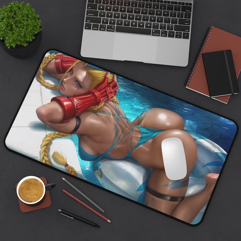 Cammy Bubble Butt Desk Mat - Big Ecchi Gaming Mousepad - MTG Playmat