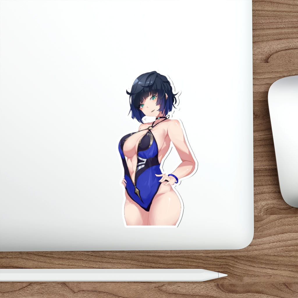 Sexy Swimsuit Yelan Genshin Impact Waterproof Sticker - Ecchi Vinyl Decal