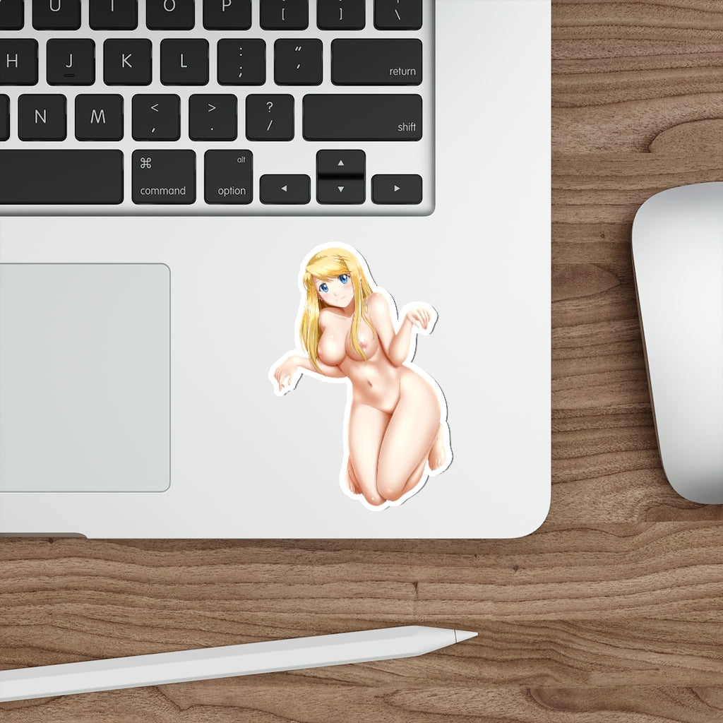 Fullmetal Alchemist Ecchi Waterproof Sticker - Nude Winry Anime Vinyl Decal
