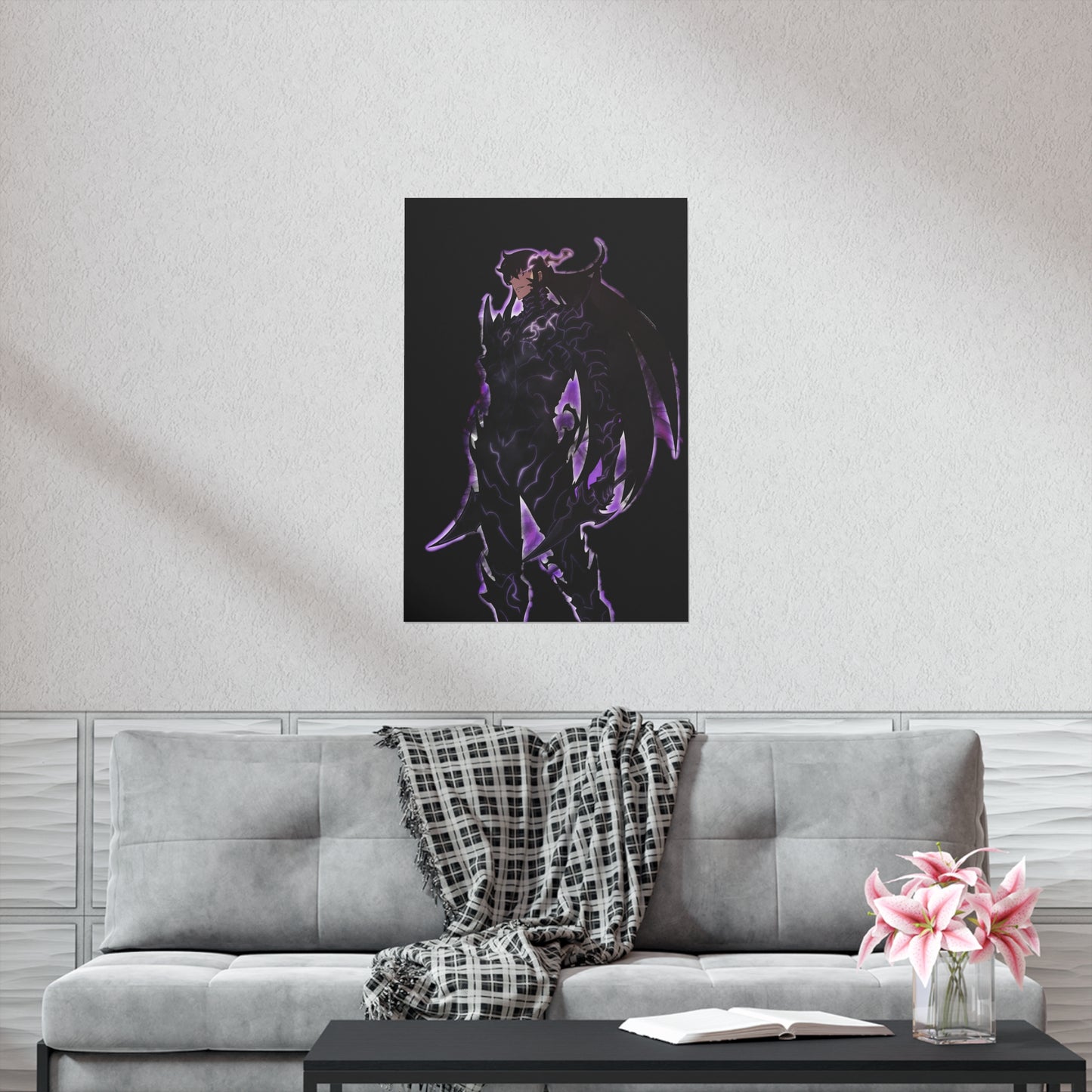 Solo Leveling Poster - Premium Matte Vertical Poster - Sung Jin Woo God Form Anime Wall Art Decor