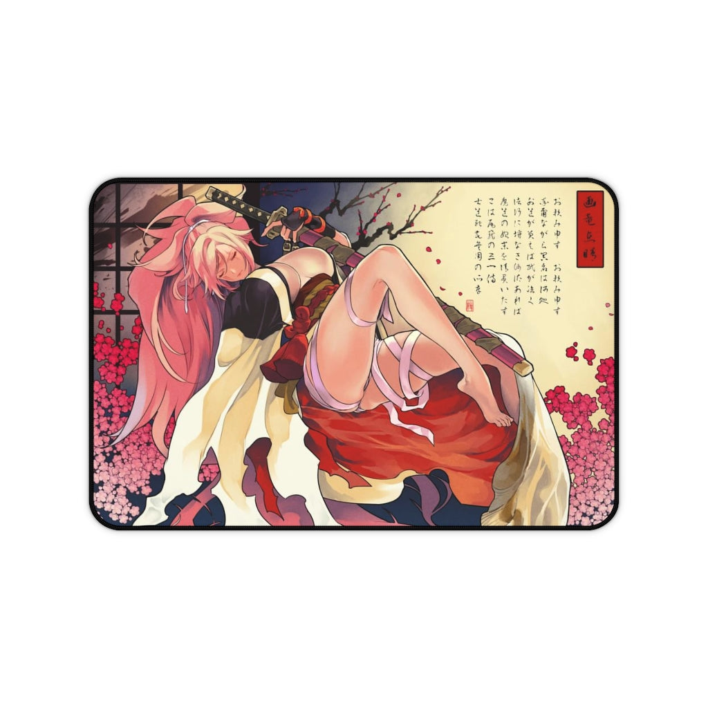 Guilty Gear Sexy Mousepad - Baiken Japanese Gaming Desk Mat - Ecchi Ukiyo-e Playmat