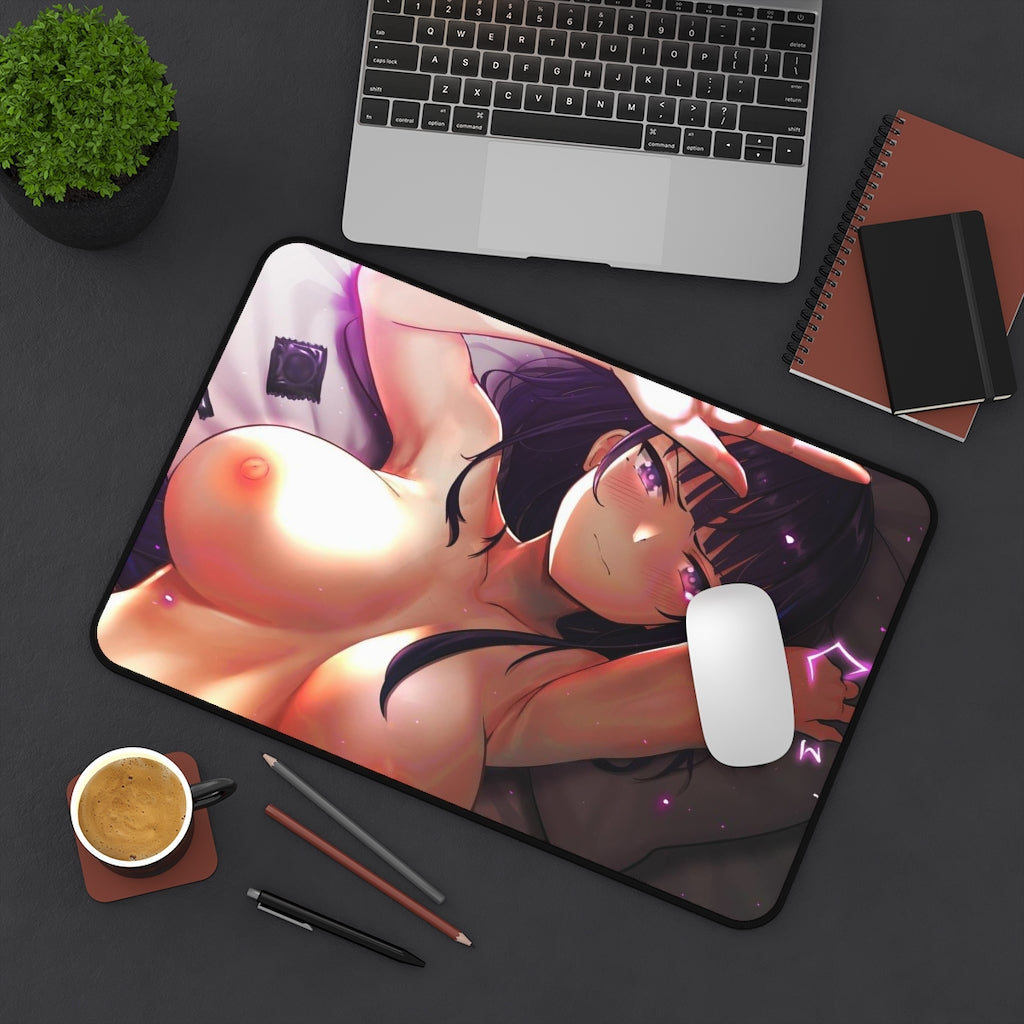 Nude Raiden Shogun Genshin Impact Desk Mat - Non Slip Mousepad