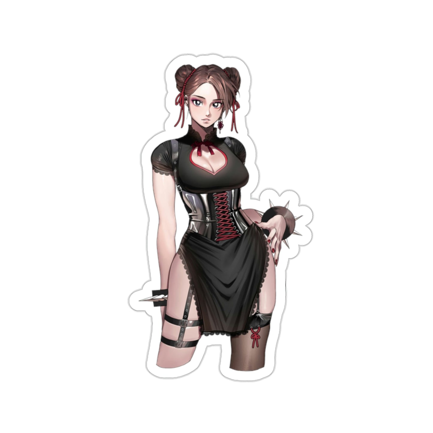 Sexy Chun Li Gothic Chinese Dress Street Fighter Waterproof Sticker - Weatherproof Vinyl Car Decal