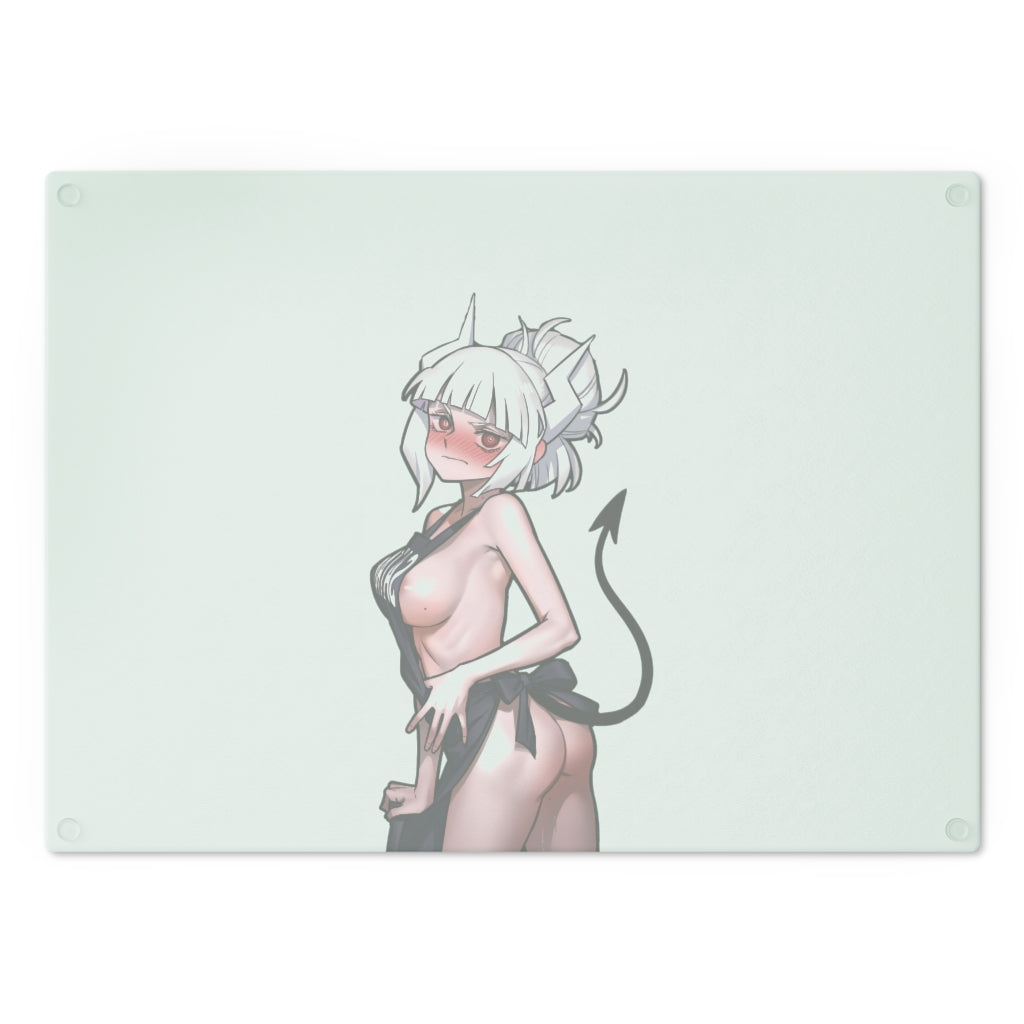 Glass Cutting Board - Helltaker Sexy Apron Lucifer - Charcuterie and Cheese Board