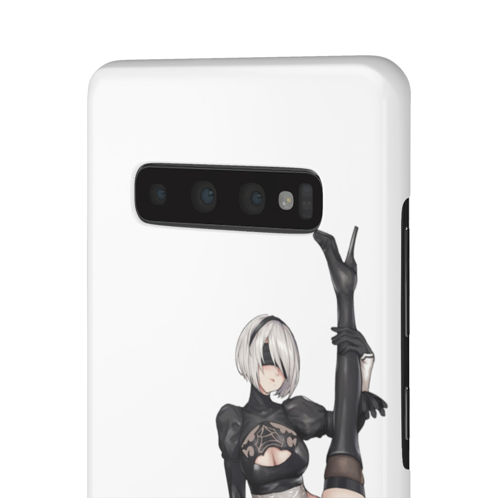 Nier Automata 2B Split Anime Phone Case -  Kawaii Aesthetic Snap Case