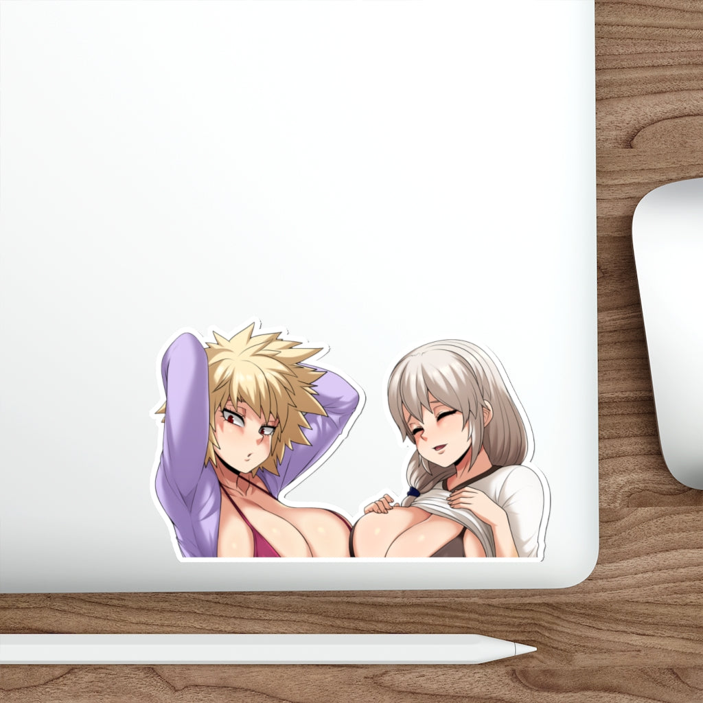 My Hero Academia MILFs Boobs Peeker Sticker - Car Window Sticker Peeker - Ecchi Vinyl Car Decal