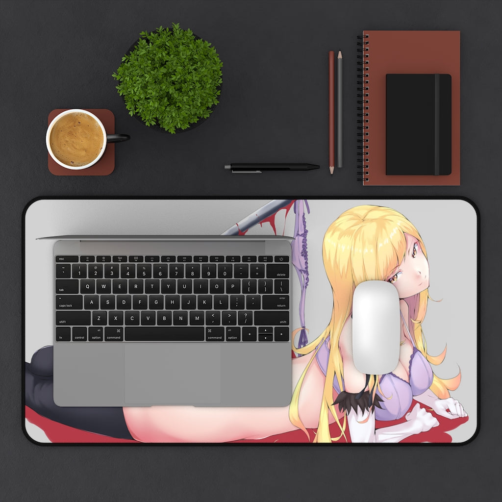 Monogatari Series Ecchi Mousepad - Nude Shinobu Oshino - Large Desk Mat