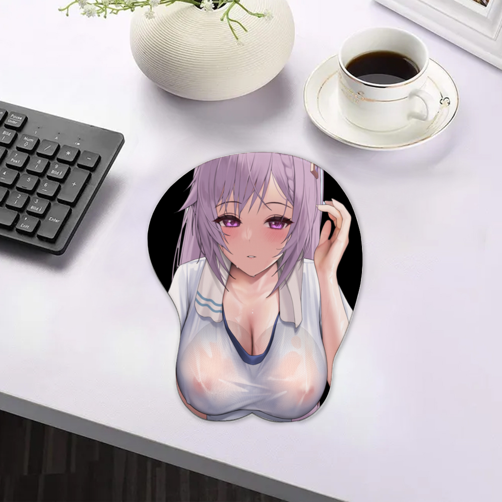 Anime 3D Boobs mousepad with Wrist Rest | Sexy Oppai Mouse pad for PC | Oppai mousepad with wrist support