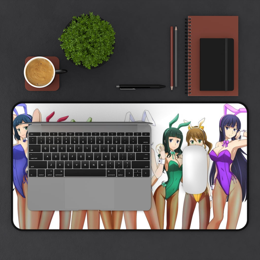 Gundam Mousepad - Bunny Waifus Desk Mat - Large Ecchi Mouse Pad