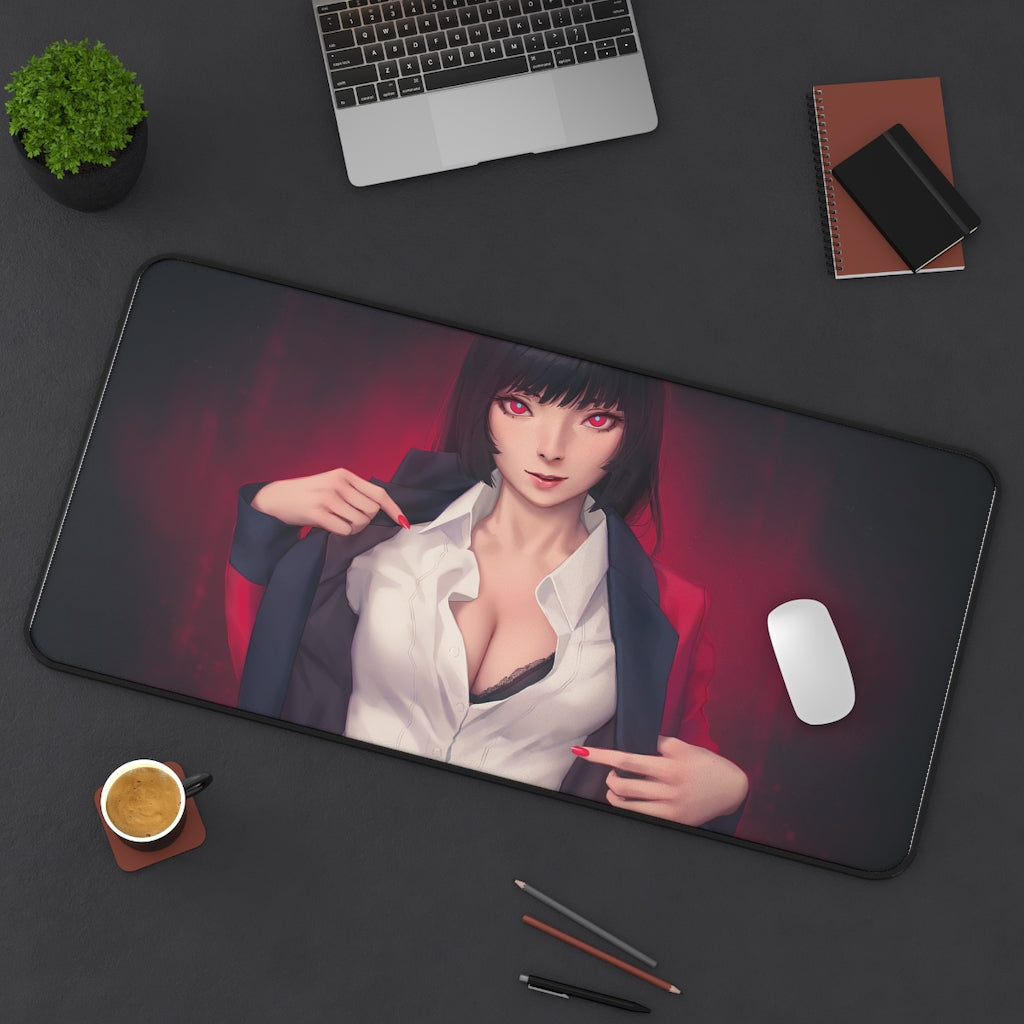 Kakegurui Compulsive Gambler Anime Mousepad - Yumeko Jabami Large Desk Mat - Ecchi Mouse Pad - MTG Playmat