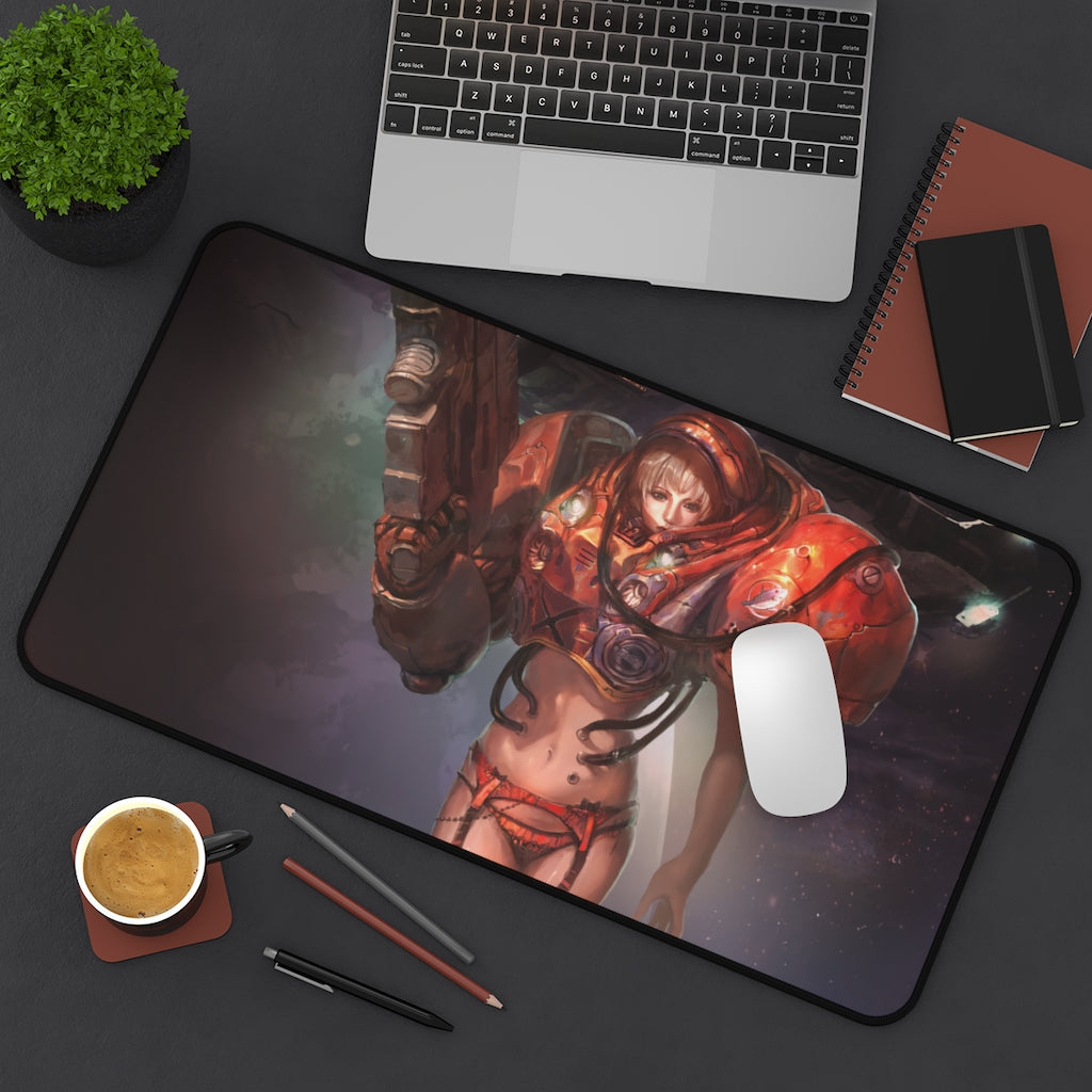 Starcraft Sexy Lingerie Terran Marine and Battlecruiser Desk Mat - Sexy Girl Mousepad - Gaming Playmat