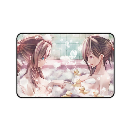 Aerith and Tifa Nude Sexy Bubble Bath Final Fantasy 7 Desk Mat - Non Slip Mousepad - Sexy Girl Playmat