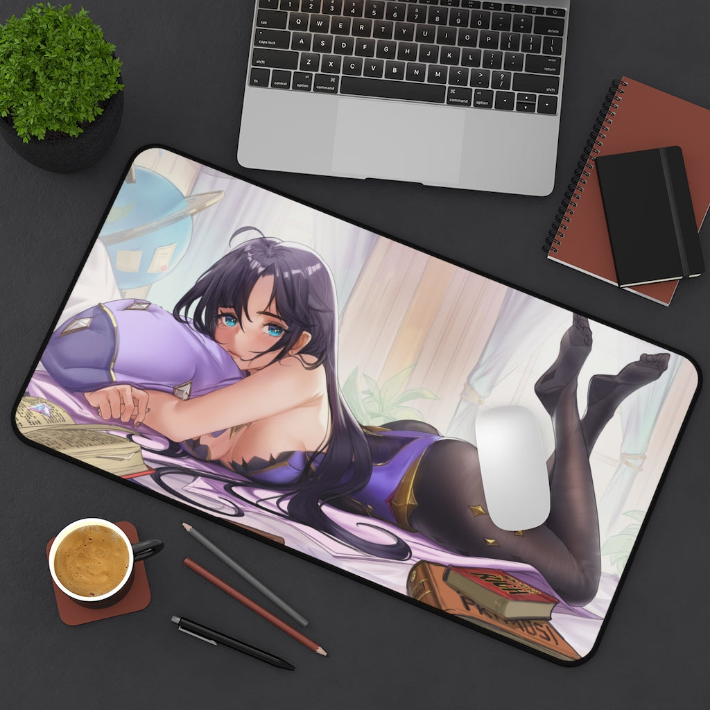 Sexy Mona Waifu Genshin Impact Desk Mat - Non Slip Mousepad