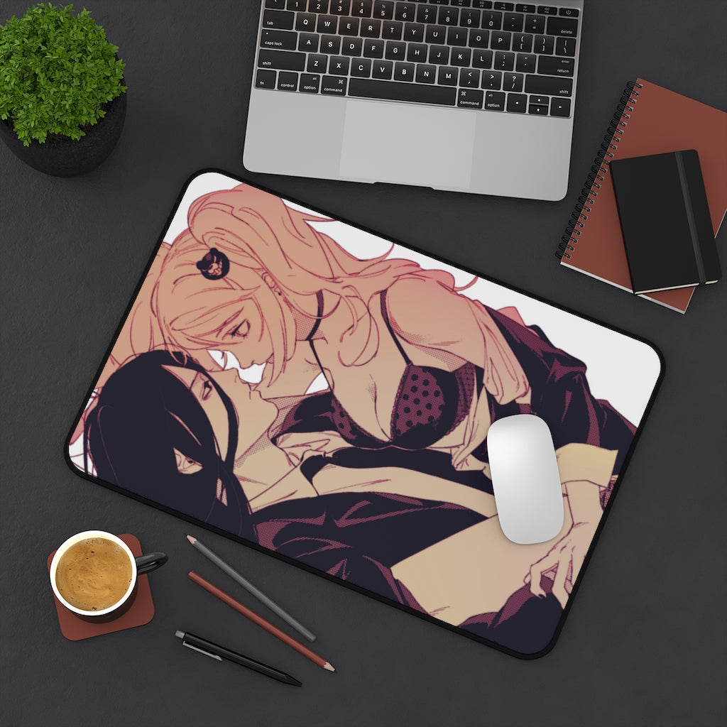 Danganronpa Sexy Mousepad - Junko Enoshima And Izuru Kamukura Desk Mat - Ecchi Gaming Playmat