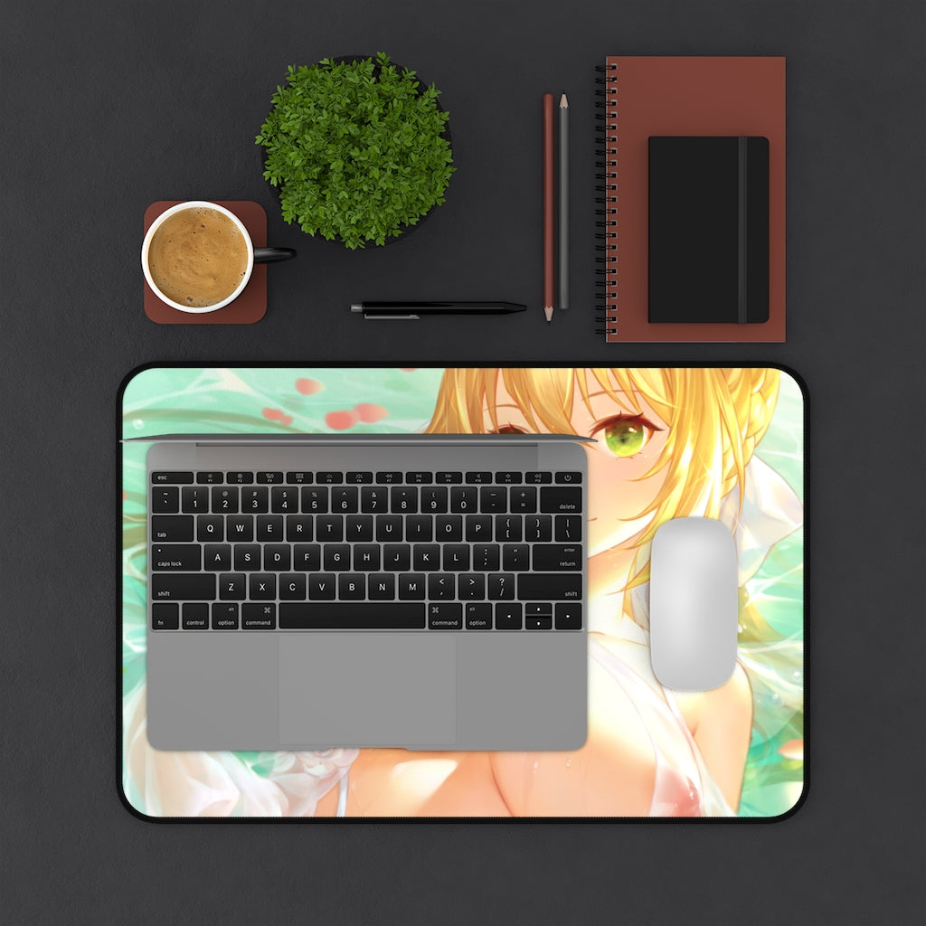 Fate Grand Order Ecchi Mousepad - Nude Tits Saber Large Desk Mat - Fate Stay Night Mouse Pad - Sexy Anime Girl Playmat