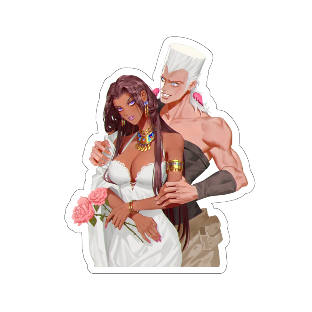 JoJo Jean Pierre Polnareff and Malena Waterproof Sticker - Ecchi Vinyl Decal