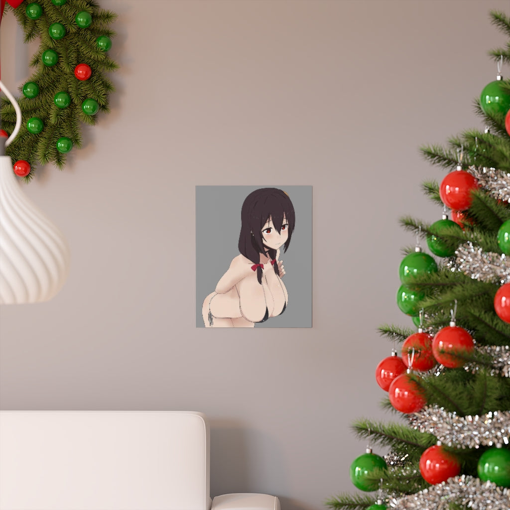 Yunyun Micro Bikini KonoSubara Poster - Lewd Premium Matte Vertical Poster - Adult Wall Art