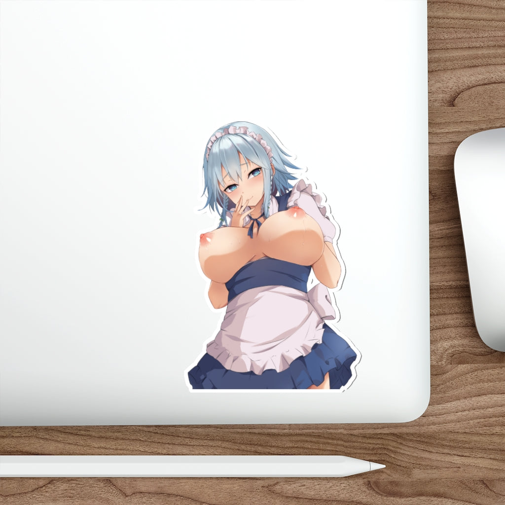 Topless Maid Izayoi Sakuya Touhou Waterproof Sticker - Ecchi Vinyl Decal