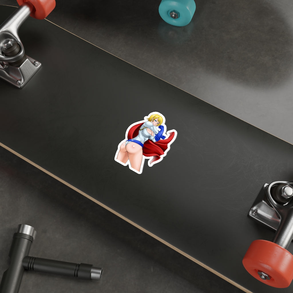 Power Girl Stretch Waterproof Sticker - Ecchi Vinyl Decal