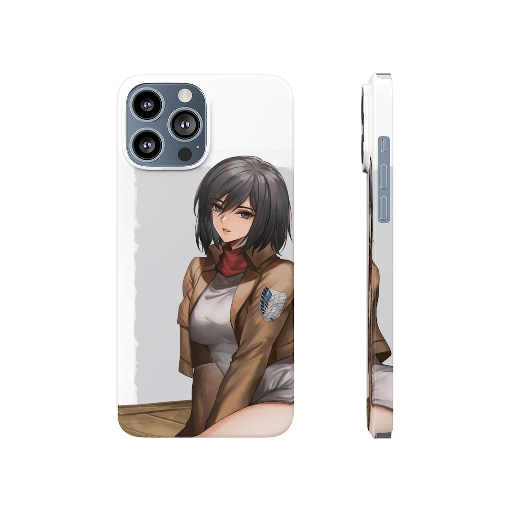 iPhone 13 Case - iPhone 12 Case - AOT Phone Case - Mikasa Anime Phone Case