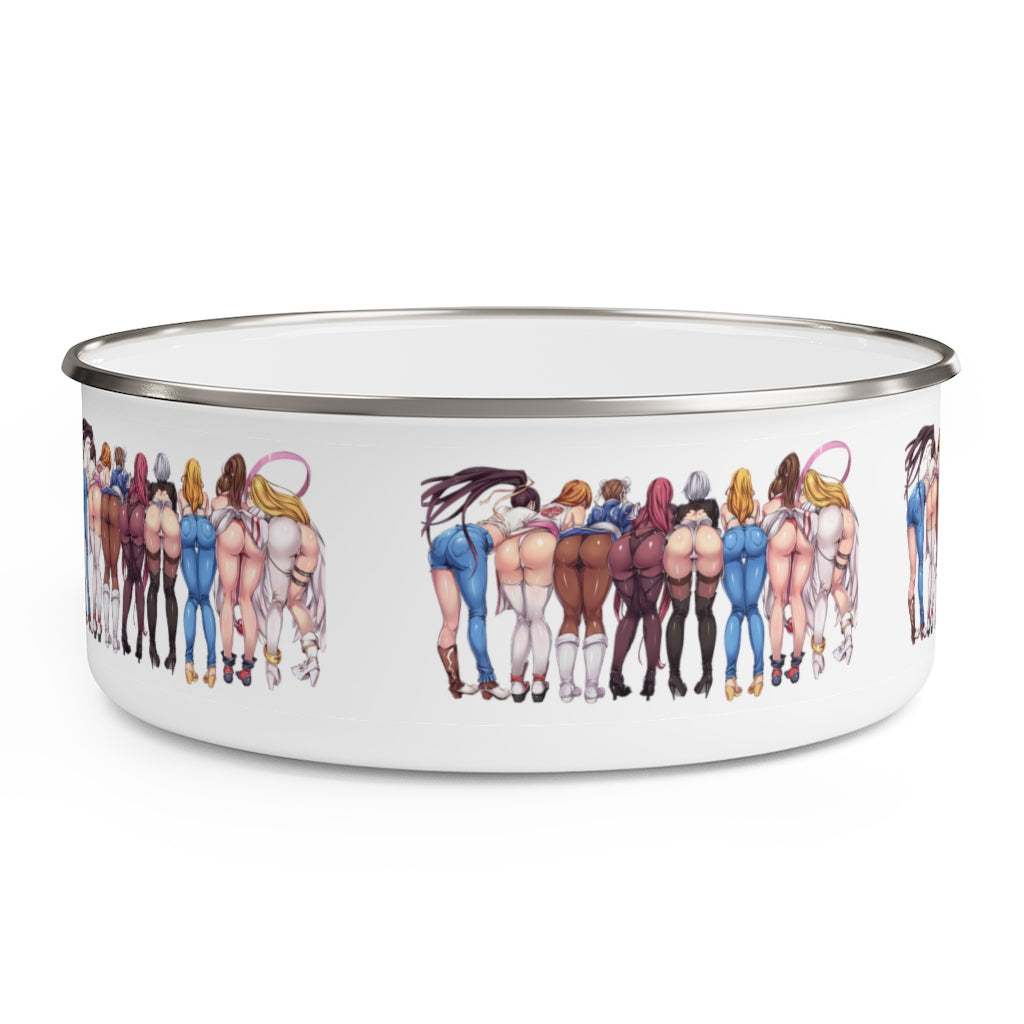 Anime Butts and Video Game Asses Enamel Bowl