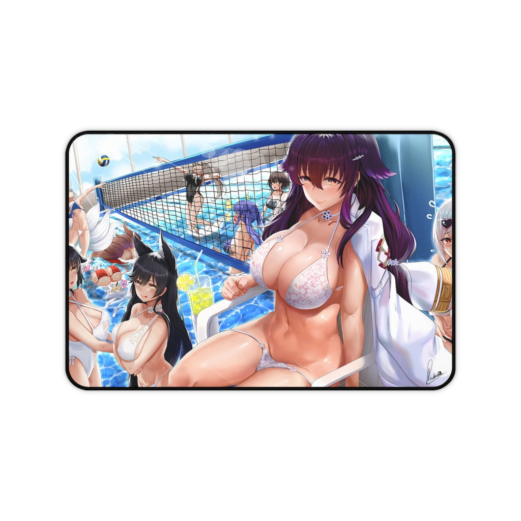 Large Anime Ecchi Desk Mat | Waterpolo Azur Lane Waifus | Big Gaming Mousepad - MTG Playmat